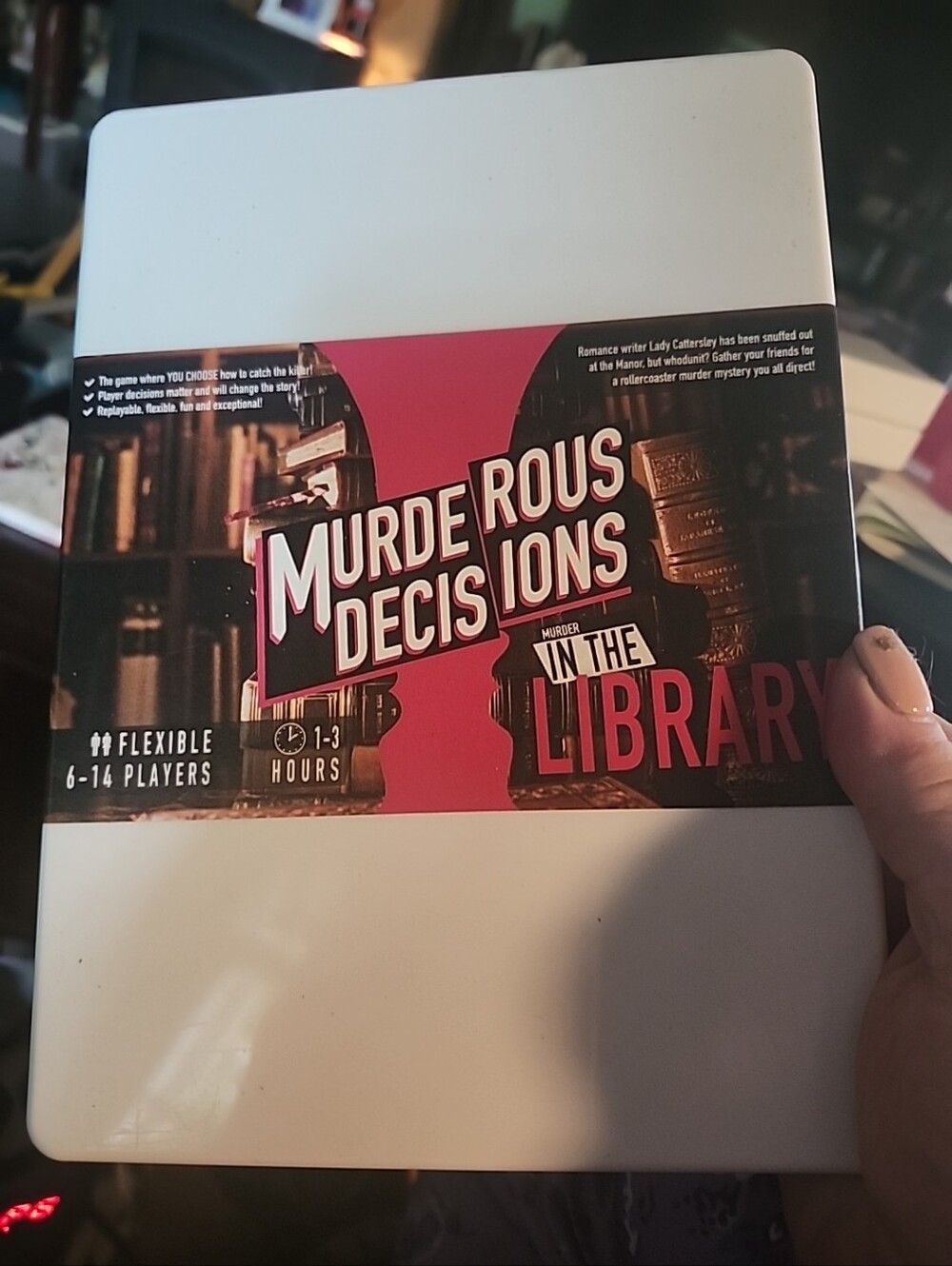 Murderous Decisions Party Card Game - Multicolor Swirl Box